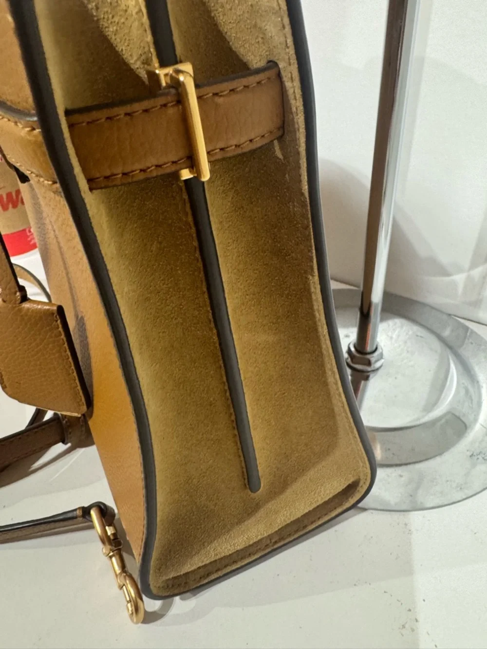 Tory Burch Cognac Pebbled Leather Satchel - Picture 5 of 5